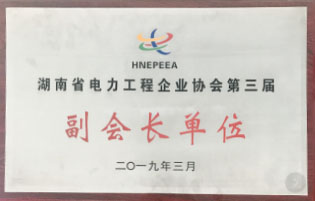 湖南省电力工程企业协会第三届副会长单位